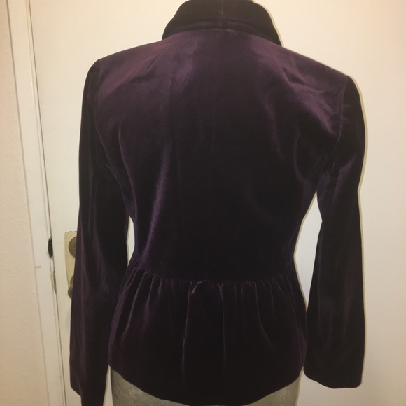 J crew velvet eggplant blazer classic - Picture 6 of 7